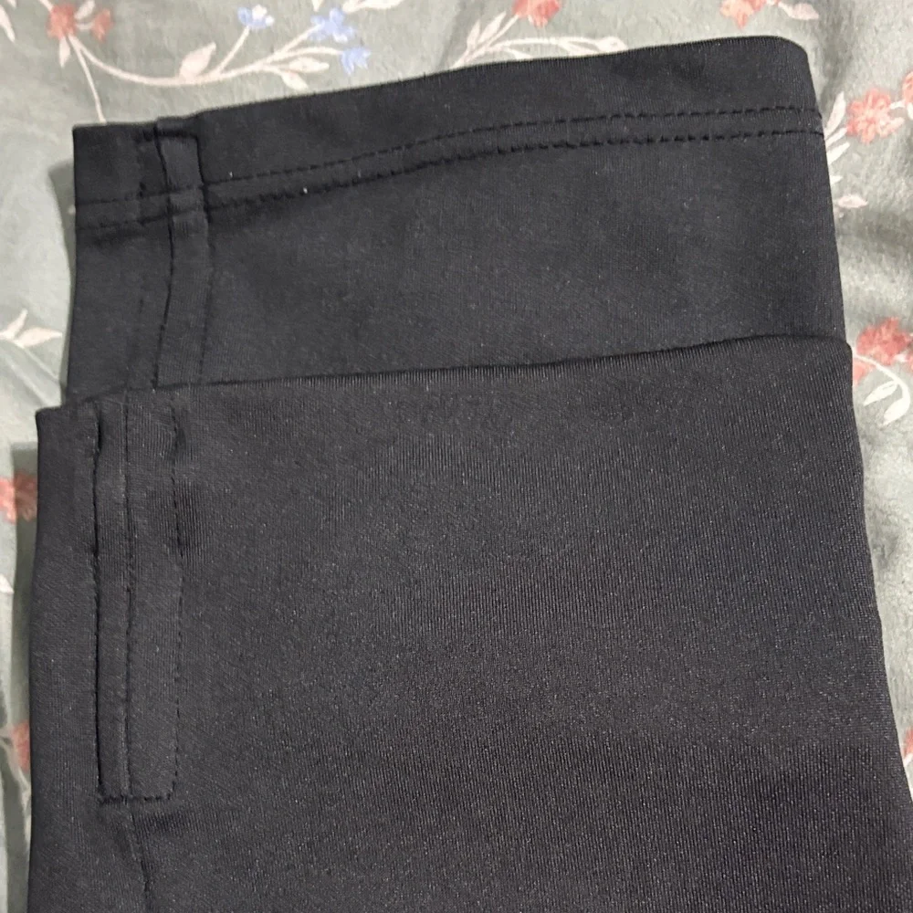 Kids Black Full length baseball pants with Red & Blue Side Stripes - Picture 3 of 4